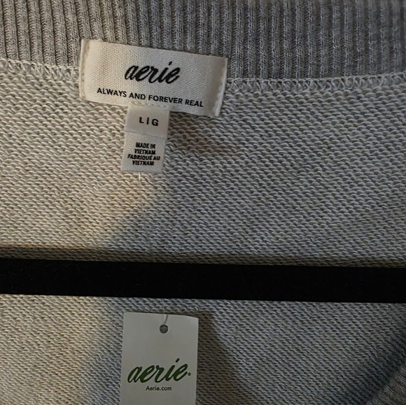 Aerie Light Gray Top - Picture 3 of 5